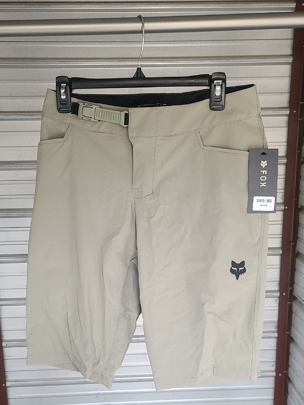 Fox Switchback Short Tan MTB Riding Shorts with Integrated Belt
